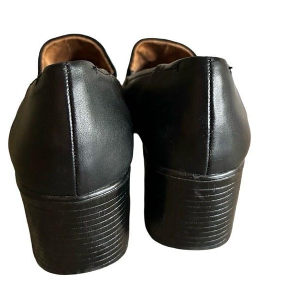 Comfortview Gladys Black Faux Suede Block Heel Loafers Size 8.5 WW shoes - Picture 6 of 13